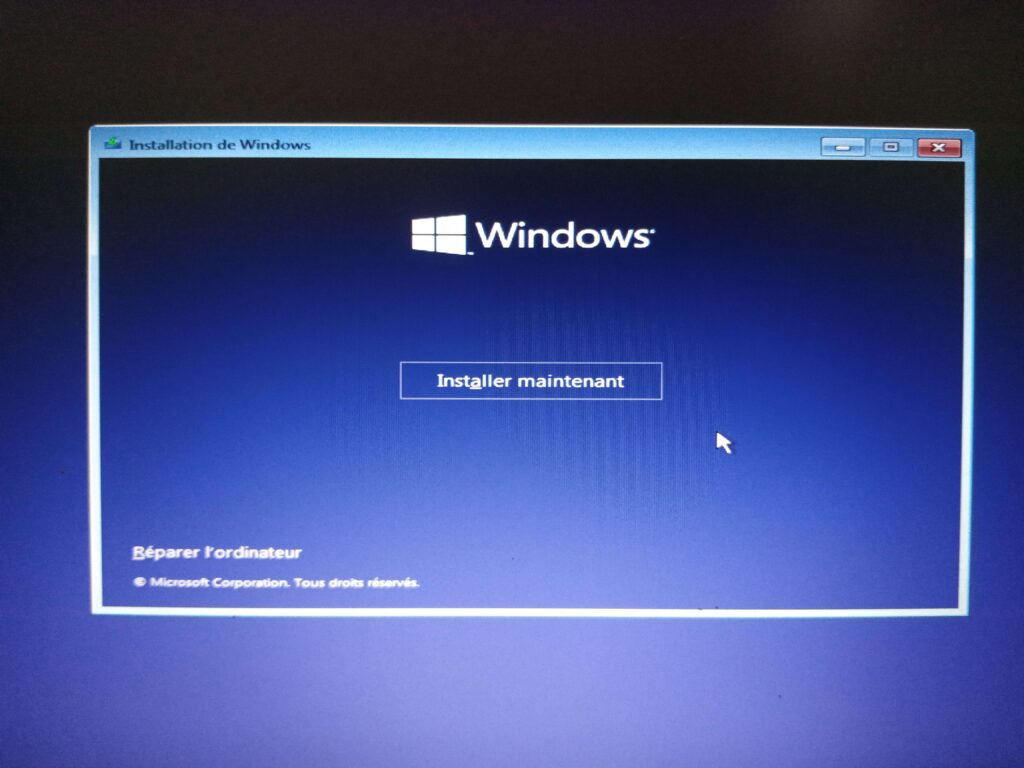 installer le Windows 11 sur un ordinateur pc