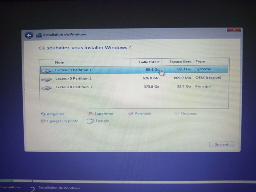 Formater pour installer le Windows 11 sur un ordinateur