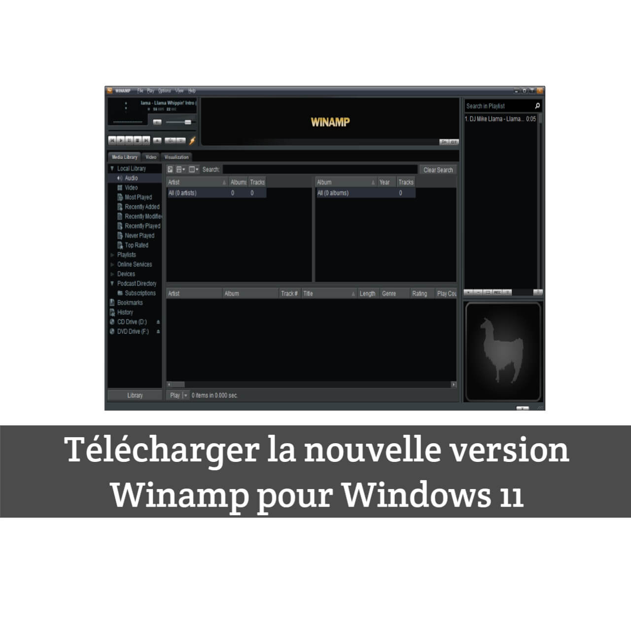 Télécharger la nouvelle version Winamp 5.9 pour Windows 11.