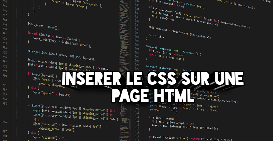 Comment insérer le CSS sur une page html ?